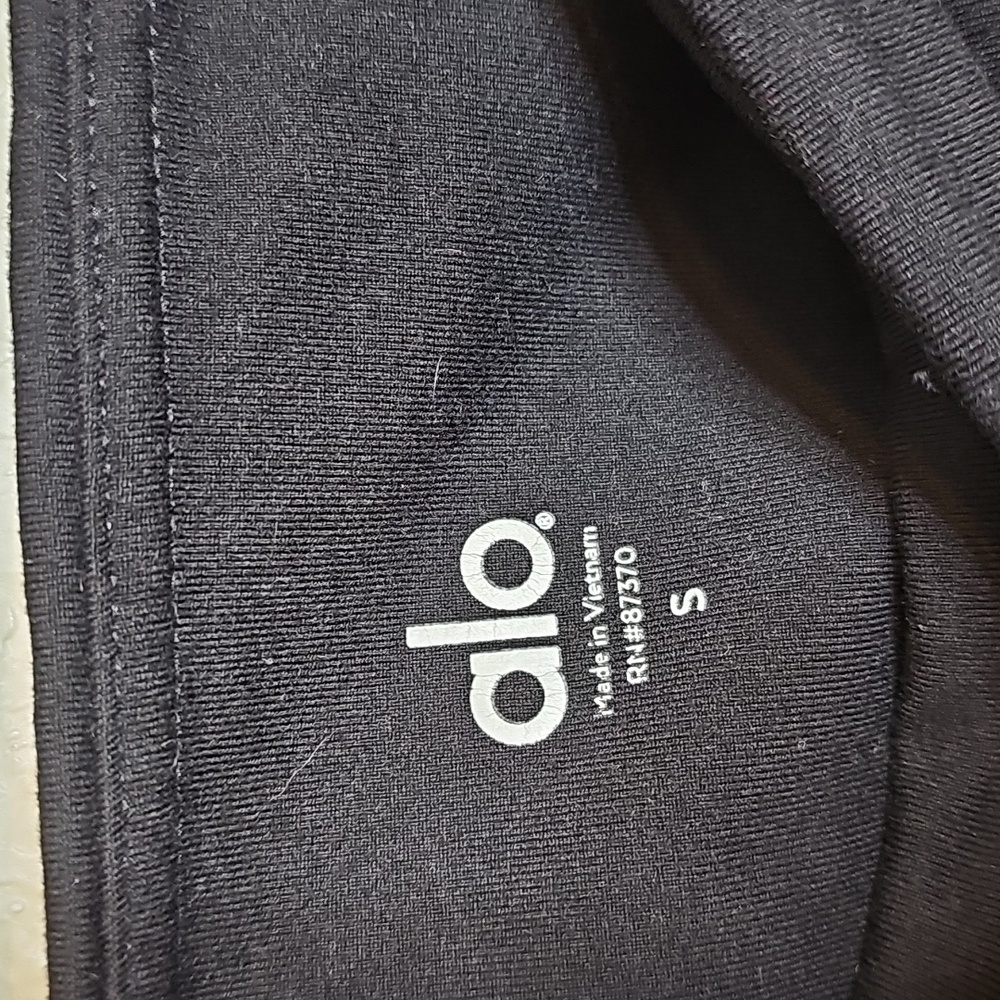 ALO Yoga Black Moto Leggings Small Mid Rise Full Length - Picture 9 of 11